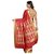 Parchayee Red Crepe Self Design Saree With Blouse
