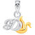 VK Jewels Alphabet Collection Initial Pendant Letter D Gold and Rhodium Plated for Kids - P1576G VKP1576G