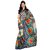 Parchayee Blue Art Silk Printed Saree With Blouse