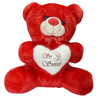 Online Cake Red Soft Teddy Bear