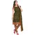 Drapes Green Block Print Cotton Salwar Suit Material (Unstitched)
