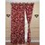 iLiv Maroon Flower Polyester Window Eyelet Curtain 5 Feet Set Of 2