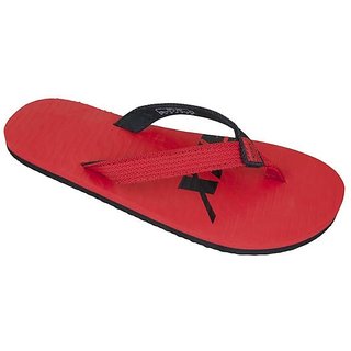 sparx slippers red and black