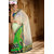 Glorious Embroidered Green & Off White Color Saree With Lace, Multi Resham Stone