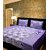 Geonature cotton Purple double badsheet with 2 pillow cover (G1BED-128)