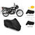 CreativeVia 2 IN1 Protection Bike Cover For Hero Splender Plus- Black AU-BC25