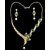 Necklace set in Crystal Diamonds with Gold Two Tone Plated by for Women