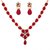 14Fashions Maroon Floral Austrian Stone Necklace Set -1104531