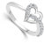 Vighnaharta Valentines (CZ) Silver and Rhodium Plated  Ring - VFJ1076FRR