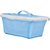 Rectangle Shaped Plastic Fruit and Vegetable Basket With Net Cover (Blue)