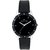 Swisstone Black Dial Black Leather Strap Analog Watch for Women/Girls- ST-LR002-BLK-BLK