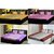 India Furnish 100 Cotton Flower  Leaves Design Double Bedsheets with Pillow covers Combo of 4 sets-Brown,Dark Pink  Brown,Purple Color