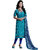 Khushali Presents In Fashion Embroidered Chanderi Dress Material(Sky Blue,Blue)
