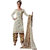 Khushali Presents Embroidered Chanderi Dress Material(Cream,Multi)