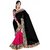 new Black Georgette Lace Saree With Blouse