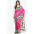 Parchayee Pink Art Silk Printed Saree With Blouse