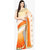 Parchayee Orange Georgette Floral Saree With Blouse
