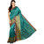 Parchayee Green Cotton Striped Saree With Blouse