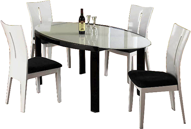 Oval shape dining table 4 outlet seater