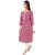 Mystique India Pink 3/4 Sleeve Round Neck Cotton Long Kurti For women
