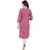 Mystique India Pink 3/4 Sleeve Round Neck Cotton Long Kurti For women