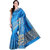 Parchayee Blue Silk Striped Saree With Blouse