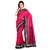Parchayee Pink Art Silk Printed Saree With Blouse