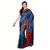 Parchayee Blue Cotton Self Design Saree With Blouse