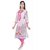 Mystique India Pink 3/4 Sleeve Chinese Collar Cotton  Long Kurti For women