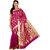 Parchayee Pink Crepe Self Design Saree With Blouse
