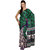 Parchayee Green Crepe Printed Saree With Blouse