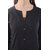 Mystique India Black 3/4 Sleeve Round Neck Cotton Short Kurti For women