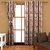 K Decor Brown,White Polyester Door Eyelet Stitch Curtain Feet (Combo Of 2)