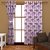 K Decor White,Purple Polyester Door Eyelet Stitch Curtain Feet (Combo Of 2)