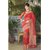 Red handloom silk net saree with blouse piece by Rupdarshi