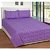 Akash Ganga Purple Cotton Double Bedsheet with 2 Pillow Covers (KK30)