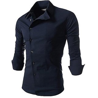 Slim Formal Side Button Shirt