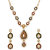 The Pari GoldenSilver Alloy Gold Plated Necklace Set For Women