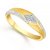 Vighnaharta Stylish Band Gold and Rhodium Plated Ring - VFJ1091FRG