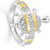 Vighnaharta White Attraction Turtle Silver and Rhodium Plated Ring - VFJ1093FRR