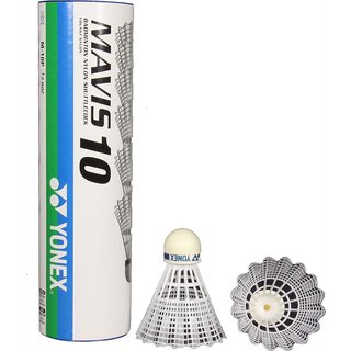 Yonex Mavis 10 Nylon Shuttle Cock White Pack of 1 Dozen