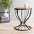 Onlineshoppee Wooden & Wrought Iron Chair (Option 2)