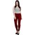 Pistaa Maroon Stretch Churidar Womens Cotton 4 Way Leggings of Free Size