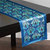 Lushomes Digital Printed Blue Themed Polyester Table Runner
