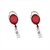 Yoyo/Pulley ID Card Holder-Red-Oval shape(Set of 2)