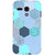 EYP Llight Blue Hexagons Pattern Back Cover Case For Moto G (1st Gen) 130272