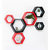 Onlineshoppee Set Of 6 Hexagon shape Designer Storage Shelves - Red  Black