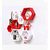 Onlineshoppee Set Of 6 Hexagon shape Designer Storage Shelves - Red  White