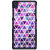 EYP Purple Triangles Pattern Back Cover Case For Sony Xperia Z1