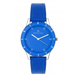 Swisstone Blue Dial Blue Strap Analog Watch For Women/Girls- ST-LR002-BLU-BLU